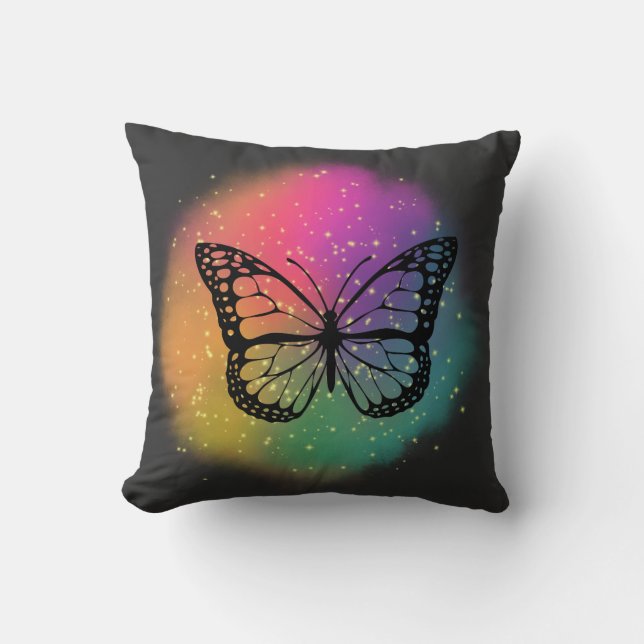 Wasserfarbenschmetterling Kissen (Vorderseite)