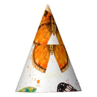 Wasserfarbenschmetterling Nahtloses zartes Muster Partyhütchen