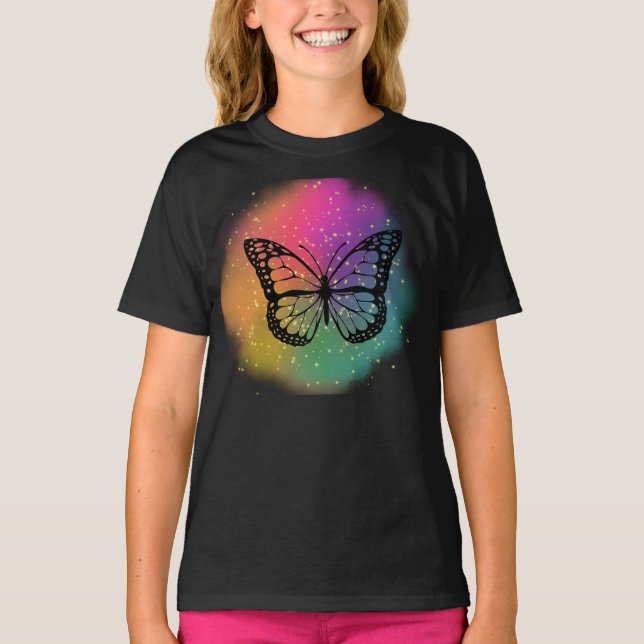 Wasserfarbenschmetterling T-Shirt (Vorderseite)