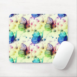 Wasserfarbenschmetterlinge Mousepad