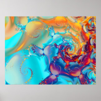 Wasserfarbenschmetterlinge Poster