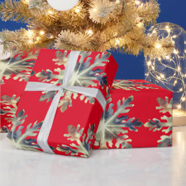 Wasserfarbenschneeflocken, magische Farben Geschenkpapier