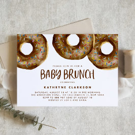 Wasserfarbenschokolade Sprinkle Donuts Baby Brunch Einladung