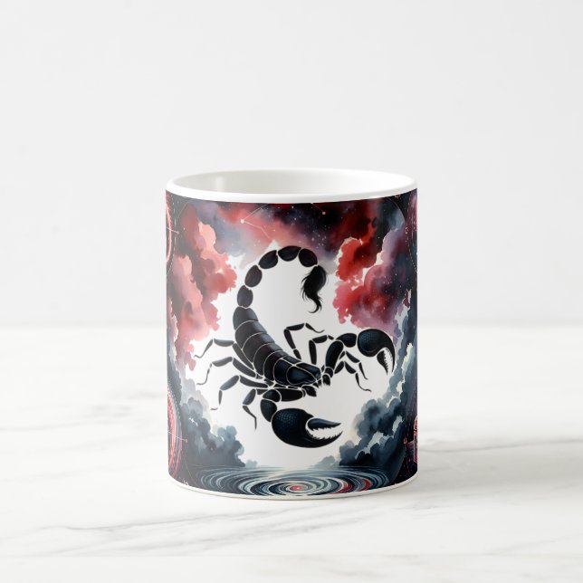 Wasserfarbenscorpio Kaffeetasse (Mittel)