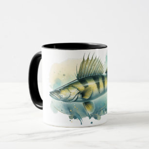 Wasserfarbenserie: Zander/Walleye Tasse