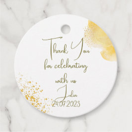 Wasserfarbensonnenblume erste Geburtstag vielen Da Geschenkanhänger