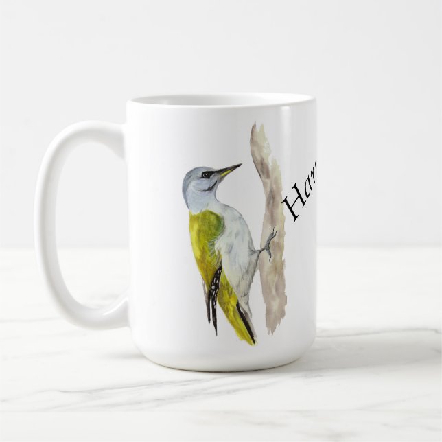 Wasserfarbenspecht Kaffeetasse (Links)