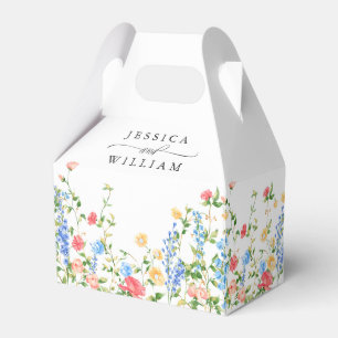Wasserfarbenspiel Wildblume Bohemische Hochzeit Geschenkschachtel
