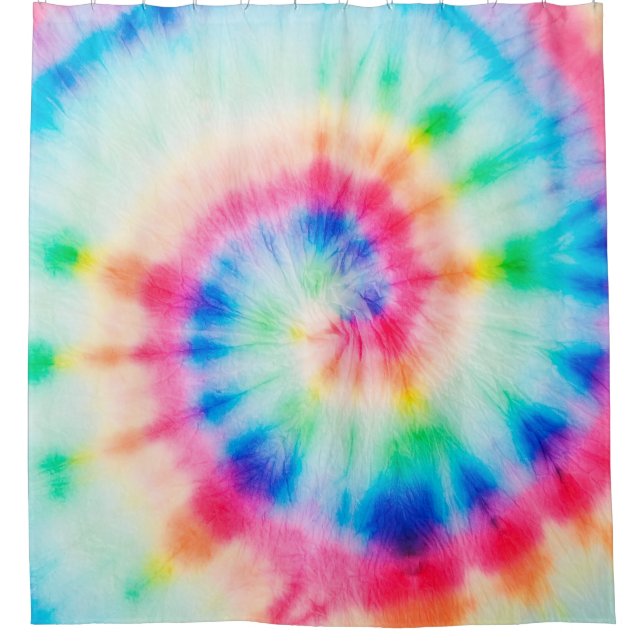 Wasserfarbenspirale. Bio Kunstschmuckkunst Spi Duschvorhang (Vorderseite)