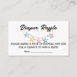 Wasserfarbenstars Kinderdusche Windeln Windeln Win Begleitkarte