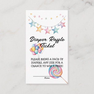 Wasserfarbenstars Kinderdusche Windeln Windeln Win Begleitkarte