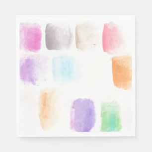 Wasserfarbenstriche Handgemalte Gemusterte Napkins Serviette