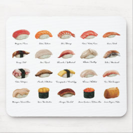 Wasserfarbensushi-Diagramm Mousepad
