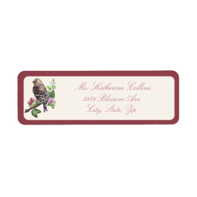 Wasserfarbenvogel an einer Zweigstelle (Vorne)