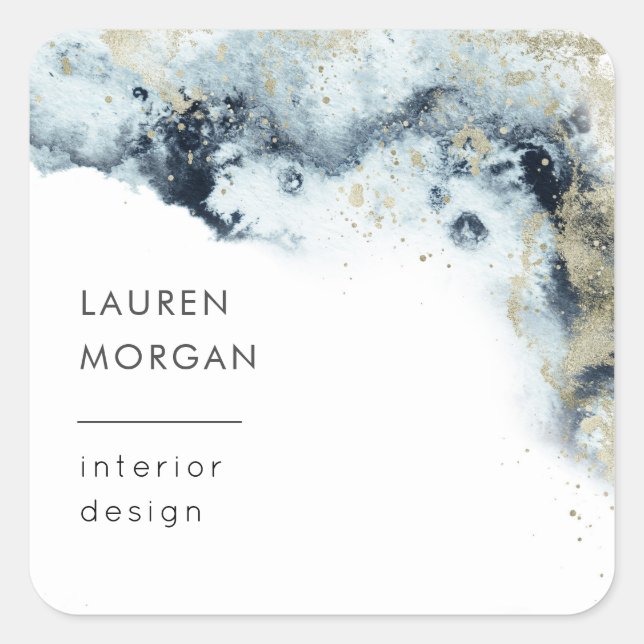 Wasserfarbenwaagen und Sandgeschäft Quadratischer Aufkleber (Vorderseite)