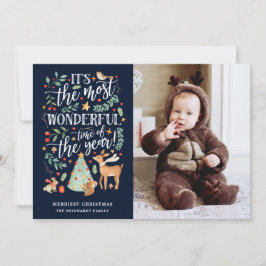 Wasserfarbenwald Das schönste Foto der Weltmeere Feiertagskarte