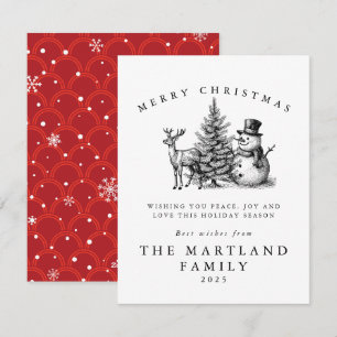 Wasserfarbenwald Frohe Weihnachten