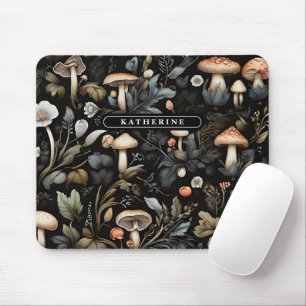 Wasserfarbenwald Grüne Pilze fallen Mousepad