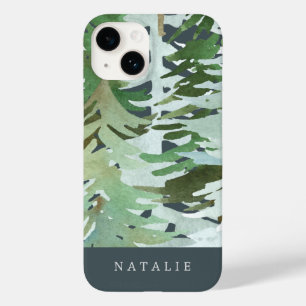 Wasserfarbenwald Winter personalisiert iPhone Gehä Case-Mate iPhone 14 Hülle