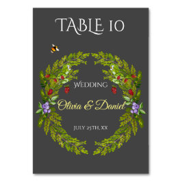 Wasserfarbenwaldbeeren Tischnummer