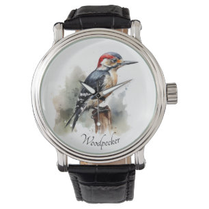 Wasserfarbenwaldspecht Armbanduhr