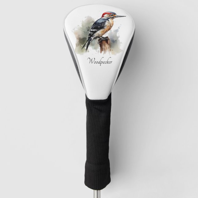 Wasserfarbenwaldspecht Golf Headcover (Vorderseite)