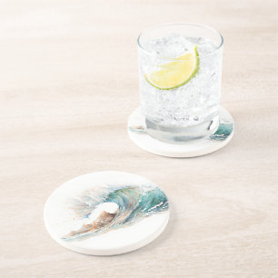 Wasserfarbenwelle Getränkeuntersetzer