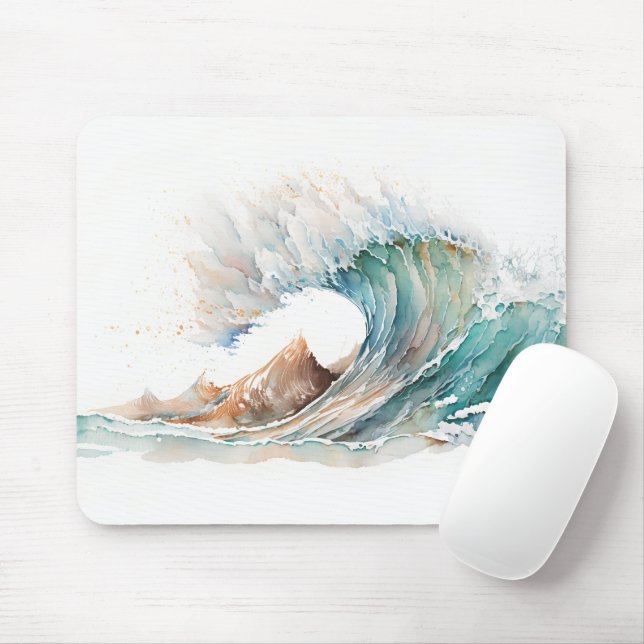 Wasserfarbenwelle Mousepad (Mit Mouse)