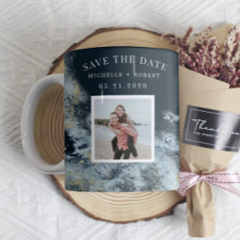 Wasserfarbenwellen Küstenfischerei Save the Date F Kaffeetasse