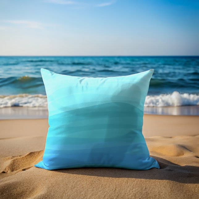 Wasserfarbenwellen Moderne Meerjungfrau Kissen (A mermaid throw pillow just for you (don't throw it in the sea))