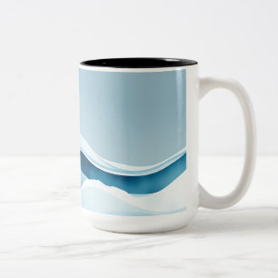 Wasserfarbenwellen Zweifarbige Tasse