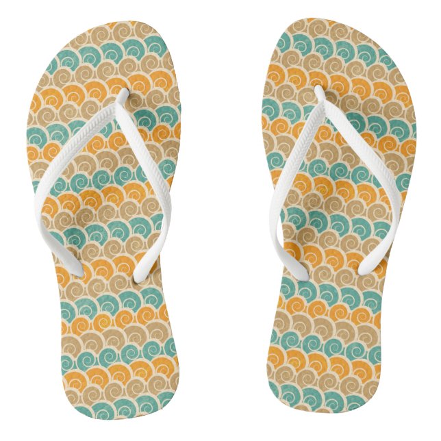 Wasserfarbenwellenmuster Flip Flops (Fußbett)