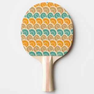 Wasserfarbenwellenmuster Tischtennis Schläger