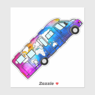 Wasserfarbenweltkarte RV - STICKER