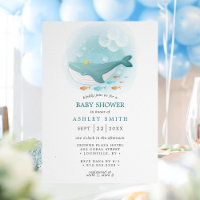 Wasserfarbenwhale Prince Baby Dusche