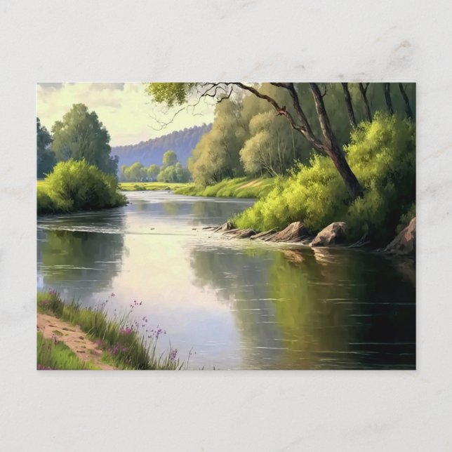 Wasserfarbenwickler im Sommer Postkarte (Vorderseite)