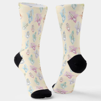 Wasserfarbenzähne Socken