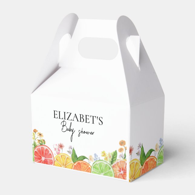 Wasserfarbenzitrus Kleine Süsse Kinderdusche Geschenkschachtel (Vorderseite)