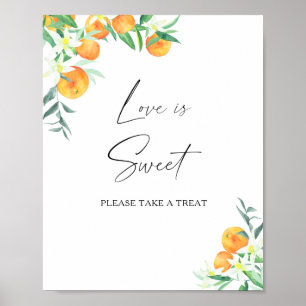 Wasserfarbenzitrus - Liebe ist süß, Leckerei Poster