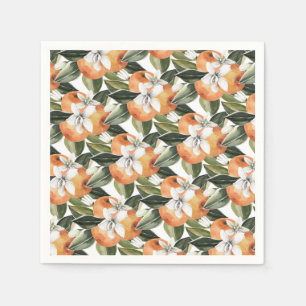 Wasserfarbenzitrus Mandarine Kleine Süsse Serviette
