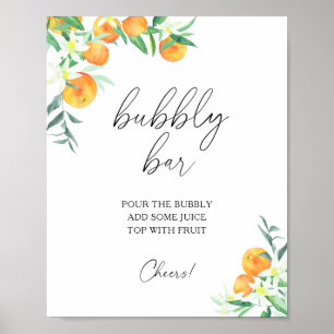 Wasserfarbenzitrus modern - blubbly Bar Poster