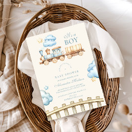 Wasserfarbenzug Kinderdusche Einladung