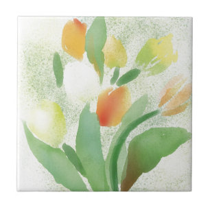 Wasserfarbetulpe-Blumen, Originalvorlage Fliese