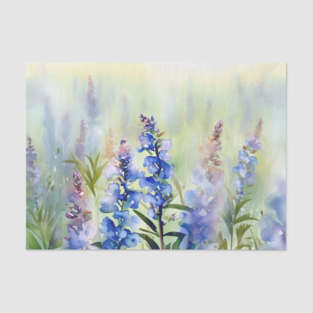 Wasserfarbfeld Blume-Veronica (D) Seidenpapier (Vorderseite)