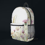 Wasserfarbfeld wild lebender Blume Bedruckter Rucksack<br><div class="desc">Wasserfarbfeld wild lebender Blume</div>