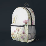 Wasserfarbfeld wild lebender Blume Bedruckter Rucksack<br><div class="desc">Wasserfarbfeld wild lebender Blume</div>