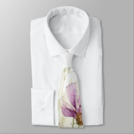 Wasserfarbfeld wild lebender Blume Krawatte