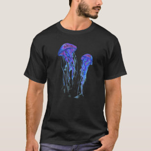 Wasserfarbfisch Toll Cute Unterwasser Meer Blau T-Shirt