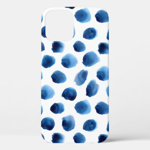 Wasserfarbige blaue Punkte: Handgemalt nahtlos Case-Mate iPhone Hülle