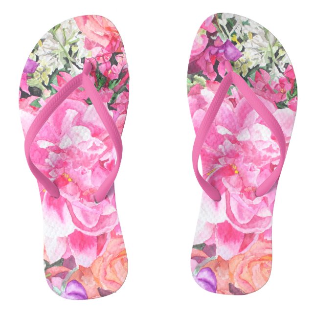 Wasserfarbige Flip Flops (Fußbett)